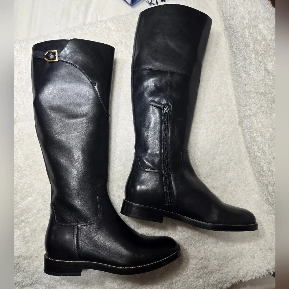 New COLE HAAN Knee Height Boots Women Sz 6B Black